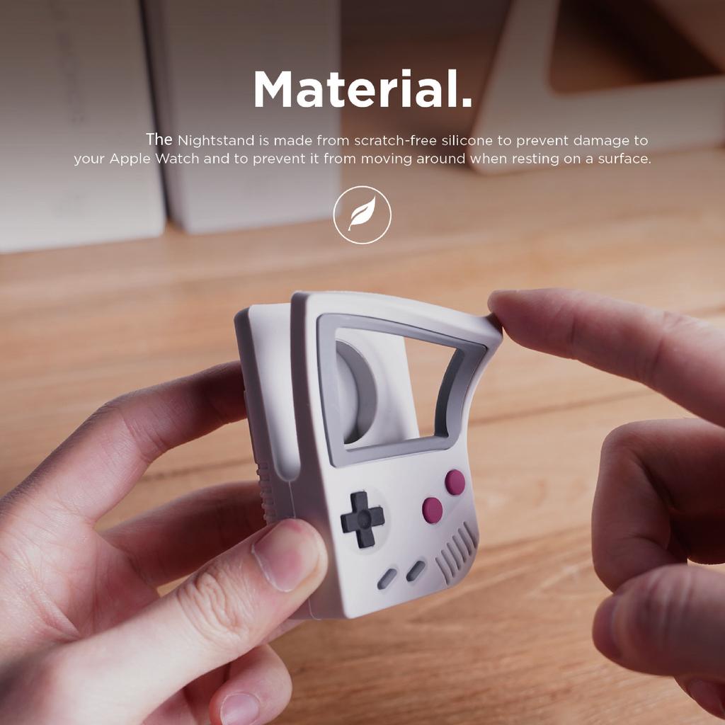 Силиконовый держатель для зарядного устройства iWatch Стенд для Apple Watch 8 7 6 5 4 3 SE 45MM Зарядная док-станция Настольный дизайн ретро игровой консоли
