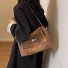 Нишевая модная цепочка портативная большая сумка женская 2025 новая простая сумка-тоут повседневная универсальная ретро сумка подмышку