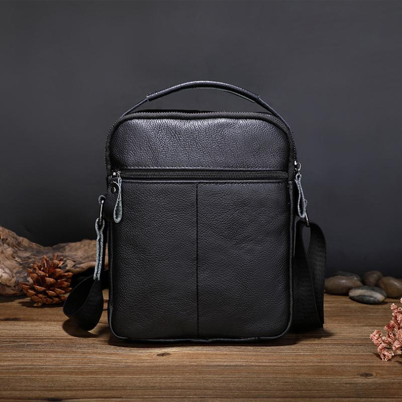 Новая популярная уличная сумка через плечо из кожи, деловая многофункциональная мужская мягкая кожаная повседневная сумка-мессенджер для мужчин
