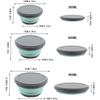 Портативная складная миска для кемпинга с крышками, силиконовая миска для кемпинга и путешествий, 3 шт., складные коробки для хранения еды для пеших прогулок, путешествий, кемпинга