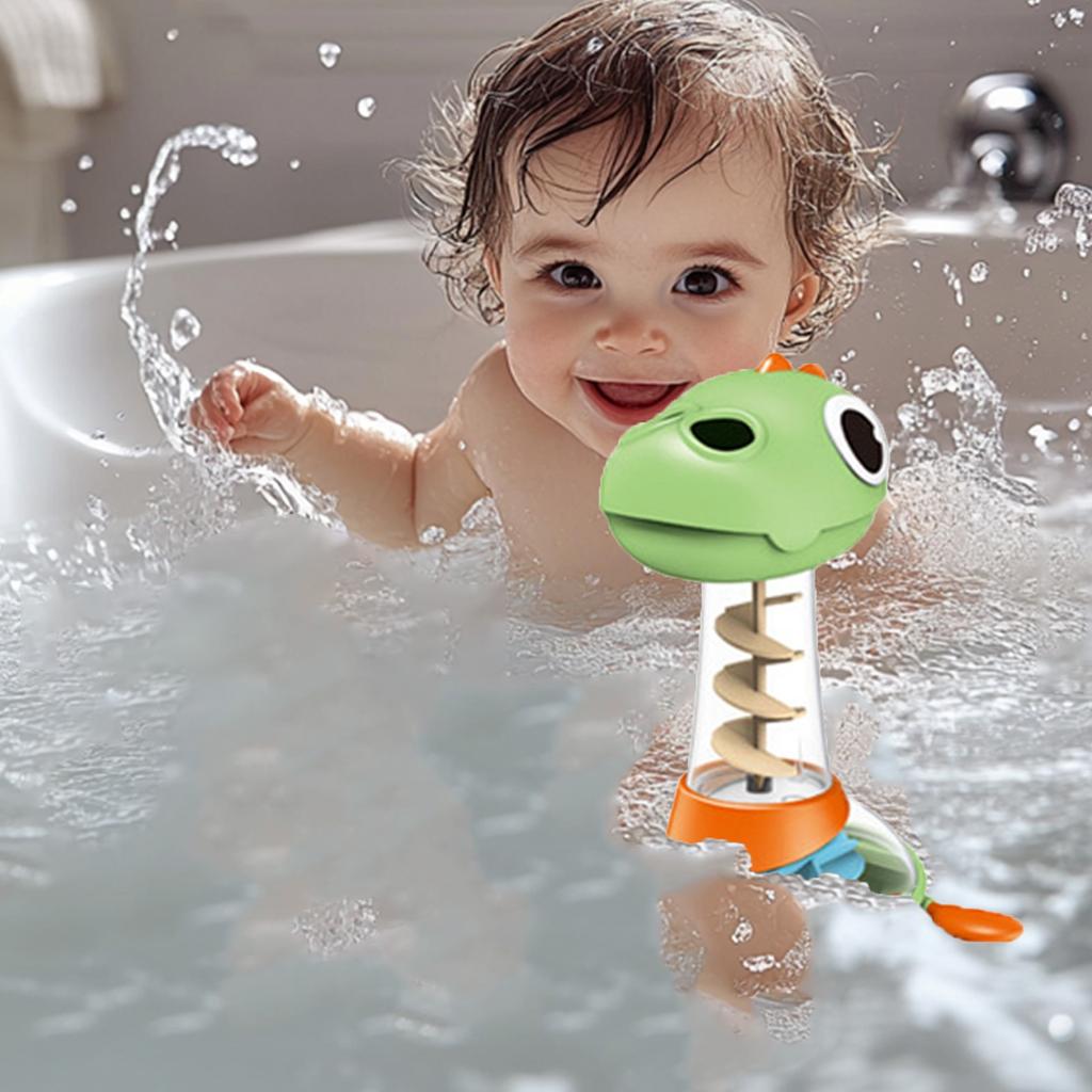 Children's Bath Water Spray Dinosaur Spinning Fun Rotating Shower Baby Bathroom Water Play Toddler Bath Toy