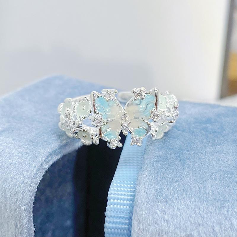 Halloween Punk Serpentine Zir*****Pen Ring Spirit Snake Series Personality Niche Hip Hop Ring Girl