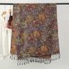 [T452] Ethnic Style Blanket Thick Pashmina New Winter Warm Shawl Wrap Cashmere Jacquard Scarf Women Neckerchief Poncho Stoles