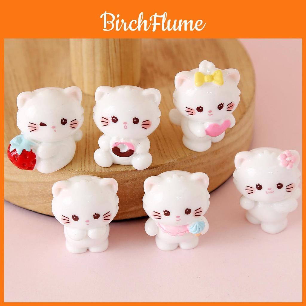 Смоляная Миниатюрная Коллекционная Фигурка Кошки С Декором для DIY Ландшафта Для Детей и Взрослых