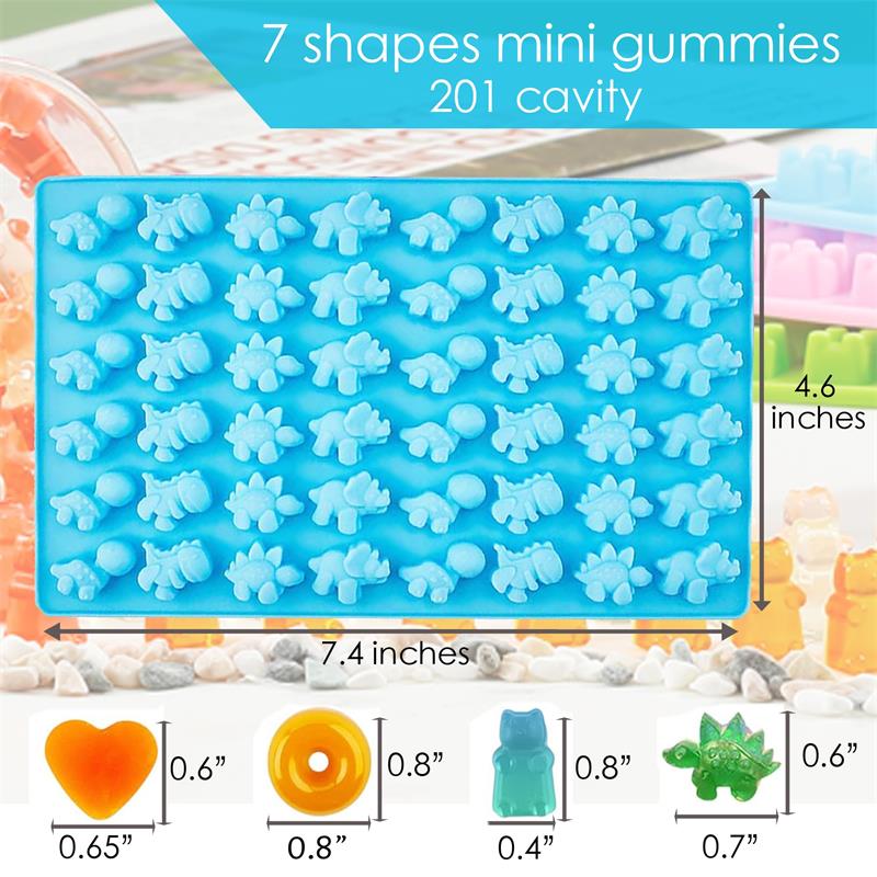 Силиконовая форма для мармеладного мишки мини-размера, антипригарная форма для шоколадных конфет для детей с 2 ​​капельницами, упаковка