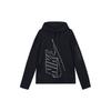 Tech Fleece Logo Print Hoodie with Drawstring Men Tops Black DX0578-010