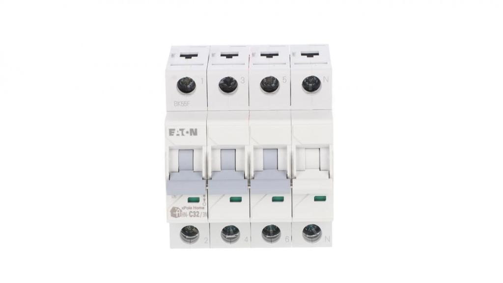 Overcurrent Circuit Breaker 3P+N C 32A 6Ka Ac Xpole Home Hn-C32/3N 194914