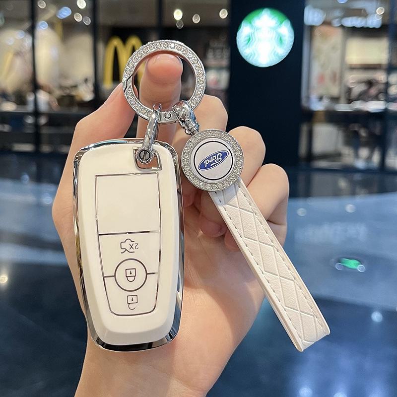 Металлический чехол для ключа Ford Mondeo, Explorer, Focus - стильная мужская сумка с пряжкой-ракушкой