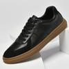 2022 High-Quality Leather Men'S Shoes Fashion Sneakers Men Non-Slip Casual Shoes Male Comfortable Cowhide Black Flats Man Shoes
