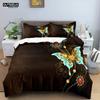 Gold Butterfly Bedding Set Flying Comfortable Duvet Quilt Cover Pillowcase Bedding Set Children Bedroom Decoration Home Textile