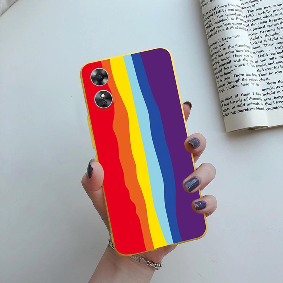 For OPPO A17 Phone Case CPH2477 Flower Butterfly Casing TPU Soft Silicone Back Cover for Oppo A17 A 17 Shell OppoA17 Bumper Capa