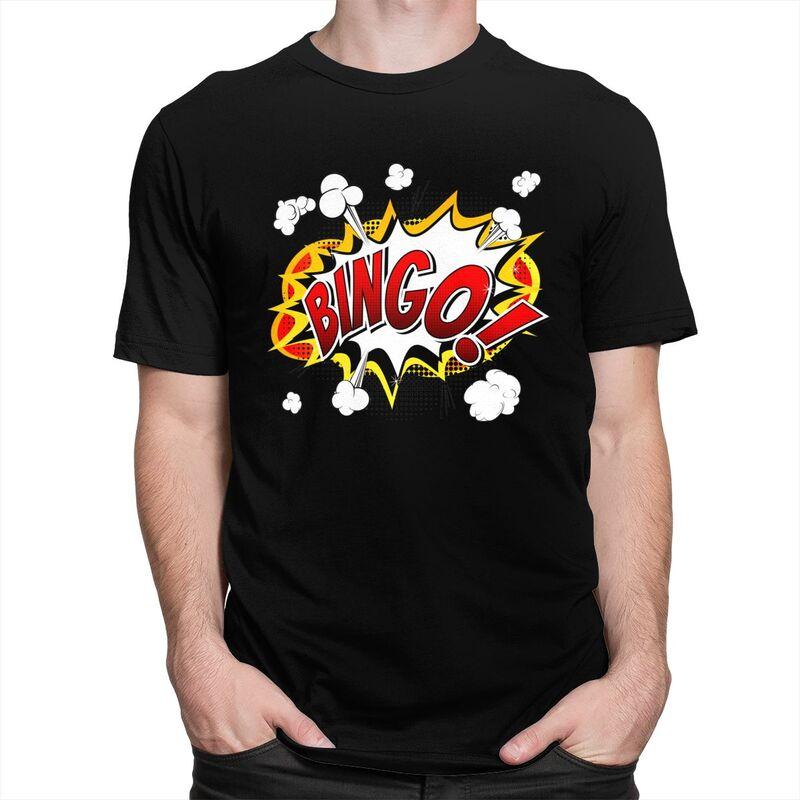 Custom Hot Game Bingo T Shirt for Men Pure Cotton Tshirt Fashion Tees Short Sleeves Tshirt Clothing