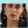Fashionable Geometric Alloy Earrings For Women In Chic Gold Plated Finish