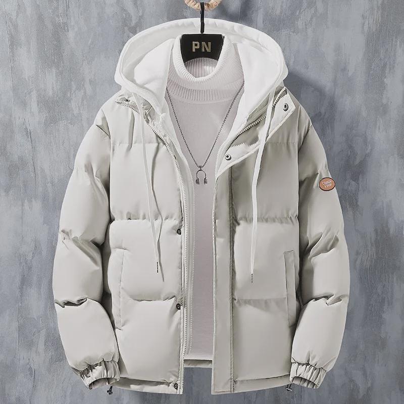 Men's Winter Hooded Cotton Jacket - Trendy, Thick, Warm, and Loose Fit