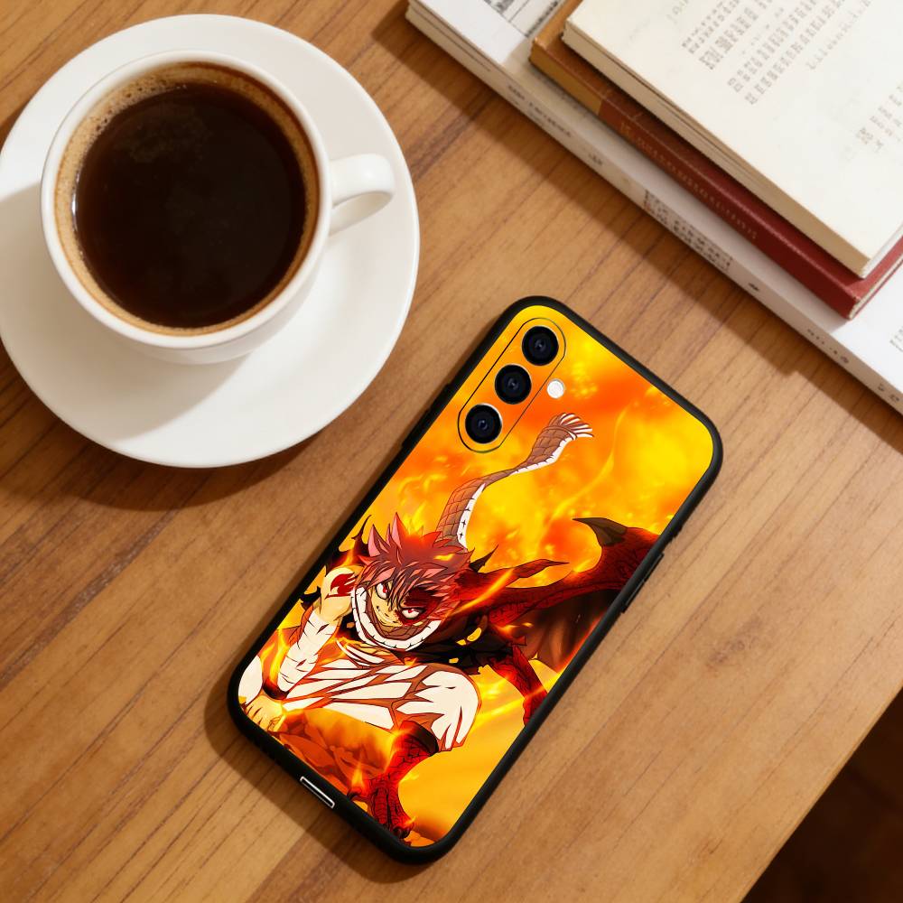 Anime F-Fairy T-Tail N-Natsu D-Dragneel Phone Case Black Silicone Soft For Samsung Galaxy A73,A72,A71,A70,A53,A52,A51