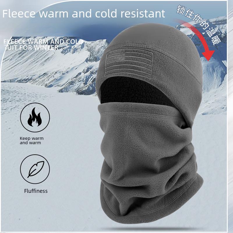 Winter Windproof Knitted Cycling Mask - Warm, Single-Hole Antifreeze Headgear for Outdoor Sports