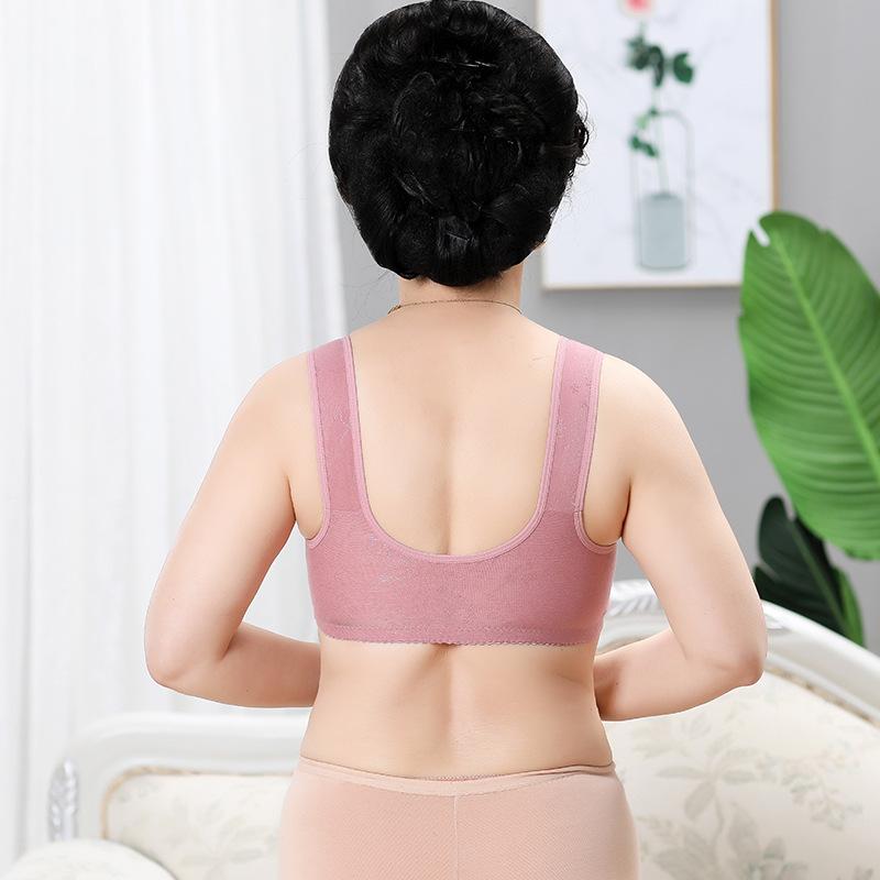 Бюстгальтер с большой чашкой, тонкий хлопковый хлопковый жилет, бюстгальтер большого размера с боковым покрытием и защитой от точки росы для среднего возраста
