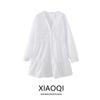 Fashion Style 2024 Spring New Women's Clothing All-Matching Hollow Embroider Poplin Short Dress 2298074 250