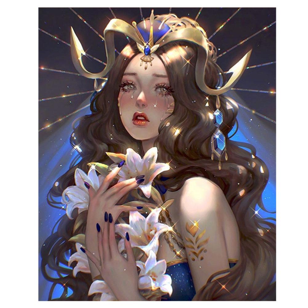 DIY алмазная живопись сияющая королева персонажи Алмазная вышивка мультфильм девушка наборы для вышивки крестом рукоделие украшение дома подарок