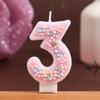 Macaron Ball Threaded Candle Set Birthday Color Digital Candle Cake Decoration