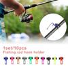 Plastic Rubber Lure Accessories 10 Colors Jig Hooks Safe Keeping Portable Bait Holder Fishing