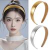 Glossy Leather Headband 3CM Width Simple Headwear Fashionable Face Wash Headband  Party Look