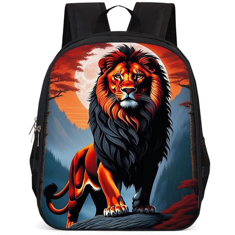 Вместительный школьный рюкзак Lion 15 дюймов из ткани Оксфорд для детей, легкий и эргономичный