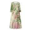 Платье для женщин, весеннее повседневное модное платье в стиле бохо с рукавами 3/4 для праздника, большого размера