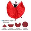 Fashion Smooth Gypsy Women Skirt Carnival Polyester Belly Dance Dress Ballroom Dance Big Swing Paso Doble Dance Dress Women