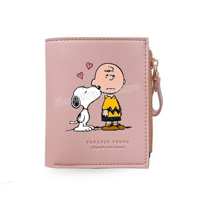 Новые женские кошельки-клатчи Snoopys, мужские кошельки из ПУ-кожи, монетницы, держатели для кредитных карт с аниме-персонажами, портативные, кавайные, детский подарок