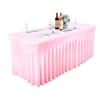 Solid Color Stretch Rectangular Table Skirt for Banquets and Conferences