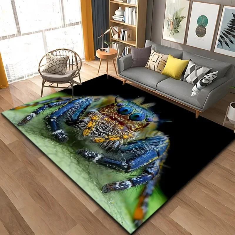 3D Ковер Паук Ползание Животное Ковер Хэллоуин Ужас Мат Коврики Trick or Treat Подростковая Спальня Коврик Фестиваль Домашний Декор Придверный Коврик