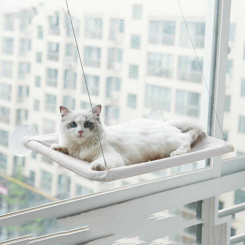 Pet Cat Hammock Hanging Cat Bed Bearing 20Kg Comfortable Cat Sunny Window Seat Kitten Climbing Frame Pet Accessories