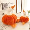 Lovely Pumpkin Big White Goose Plush Toy Duck Doll to Accompany Sleeping Throw Pillow Birthday Gift to Girls