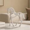 Украшение для офисного стола, 3D-печатная абстрактная статуэтка лошади, минималистичная полая белая фигурка для матового декора, фигурка животного, украшение для дома