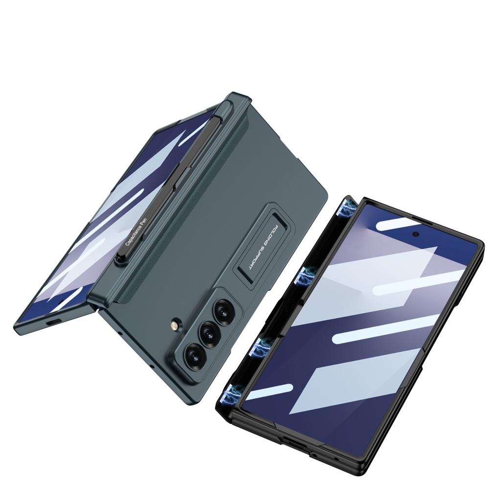 Чехол для мобильного телефона Samsung Fold7 Магнитный складной Полная защита Слот для ручки Подставка Zfold7 Чехол Пленка Защитный рукав