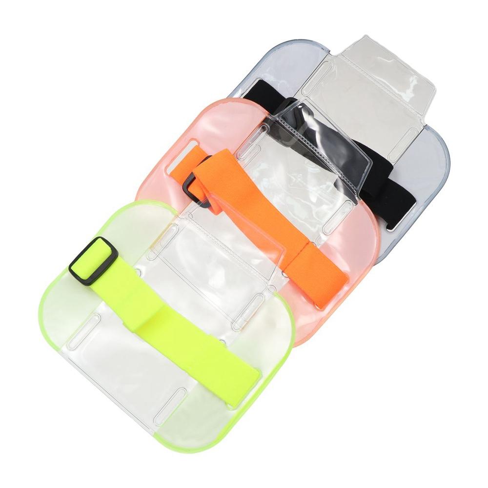 Band Bag Card Bag Women Photo Armband Transparent Elastic Arm Band ID Badge Holder Credit Card Case