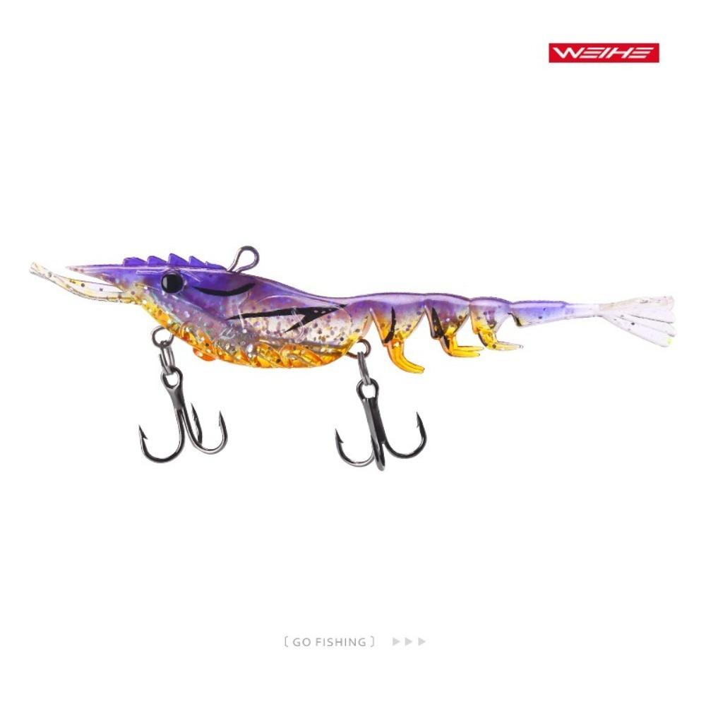 Single hook Shrimp Fake Bait Soft Hook Worm Silicone New style Prawn Lure