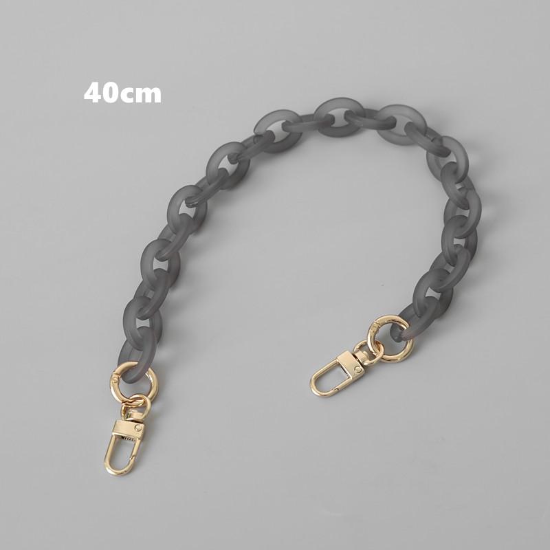 New Fashion Woman Bag Accessory Detachable Parts Replacement Chain Grey Resin Luxury Strap Women Acrylic Shoulder Handle Chain