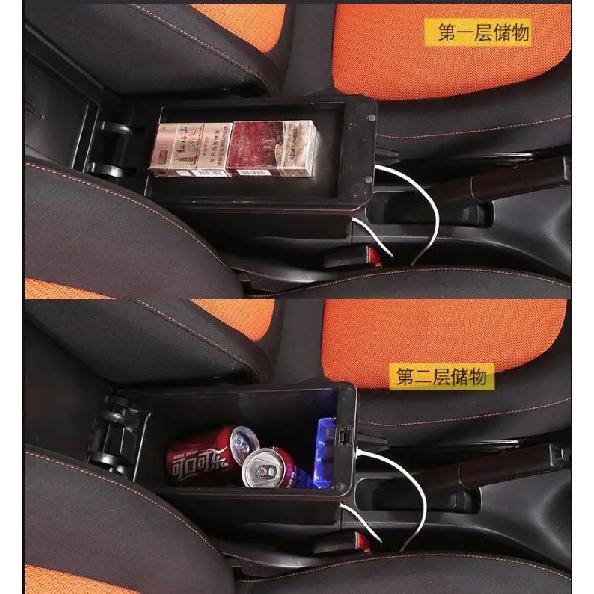 For Smart Fortwo Armrest box for Mercedes New Smart 453 Fortwo Forfour Car Armrest Storage box 2015-2018 Retrofit Car Accessorie