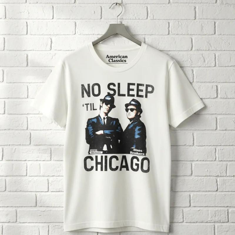 Blues Brothers No Sleep Til Chicago Unisex T-Shirt Road Trip Fathers Day Tee
