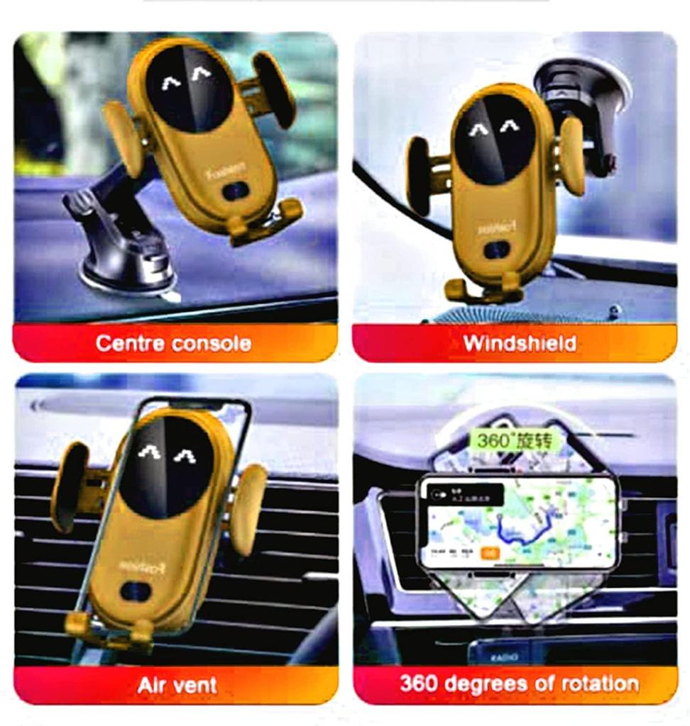 Умный автомобильный беспроводной держатель для телефона с функцией автоматического определения зарядного устройства для сотового телефона Qi 10 Вт Fast