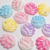 Bulk 100Pcs/Bag Assorted Colorful Seashell Flatback Resin Cabochons Embellishment for Jewelry Making Scrapbooking Keychain Decor