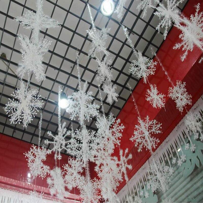 9 шт. рождественские искусственные снежинки красивые белые большие снежинки аксессуары для рождественской елки рождественские украшения