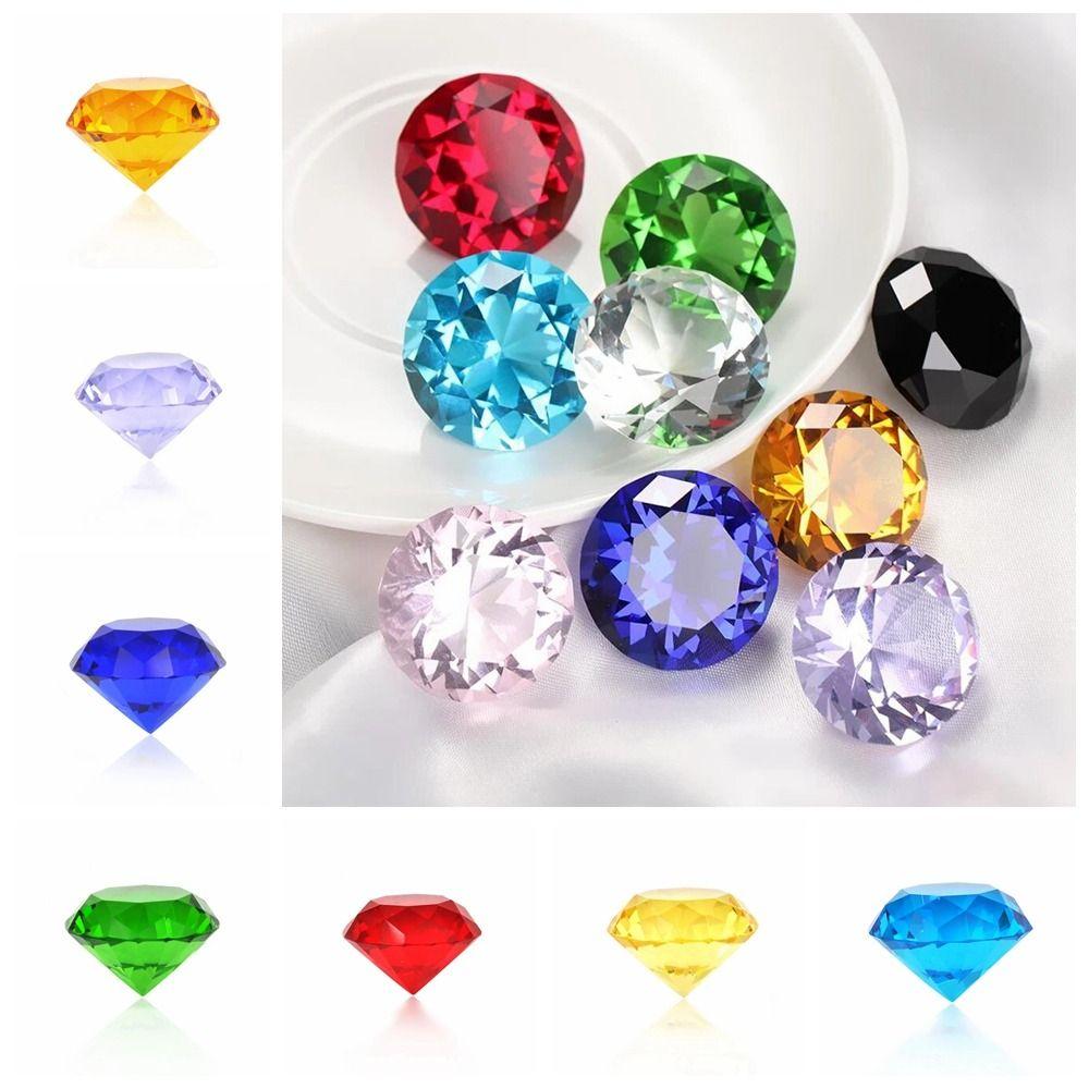 Colored Crystal Ornament Jewelry Craft Desktop Ornament Wedding