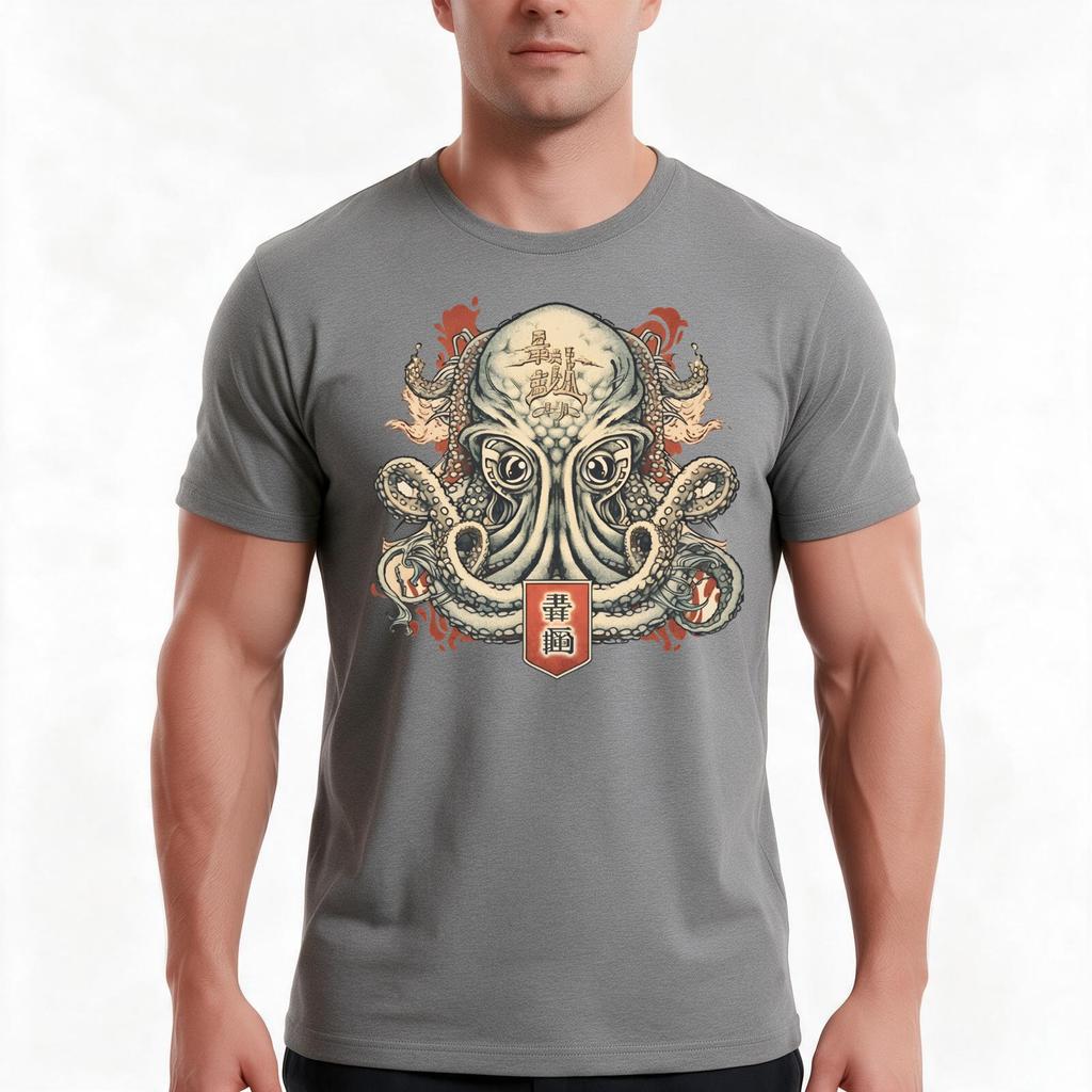 octopus TShirt Summer Casual Cotton Tee Oversized Streetwear Tops Vintage Graphic Print Loose Fit Short Sleeve  Cotton