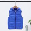Детский жилет из хлопка и пуха, осенне-зимний, средний и большой, для мальчиков и девочек, с капюшоном