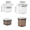 Portable Stripe Pattern Milk Powder Storage Box with Spoon Plastic Milk Powder Can Leakproof Sealed Grains Storage Jar Travel