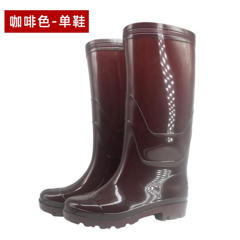 Men's High Rain Boots Integrated Pvc Kitchen Medium Tube Adult Rain Shoes Non-slip Waterproof Thick-soled Long Tube Water Shoes