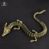 254g 3D Dragon Statue Ornament Moveable Body Joints Exhibition Hall Advanced Decoration Zodiac Animal Brass Crafts Collection